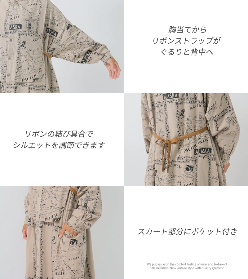 総柄 シャツワンピ/ 22084204