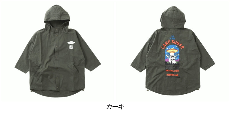 バックプリント 7分袖パーカー / 23014616