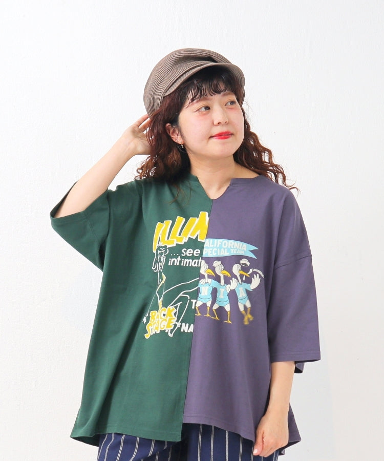 リメイク風プリントTシャツ/ 23022607