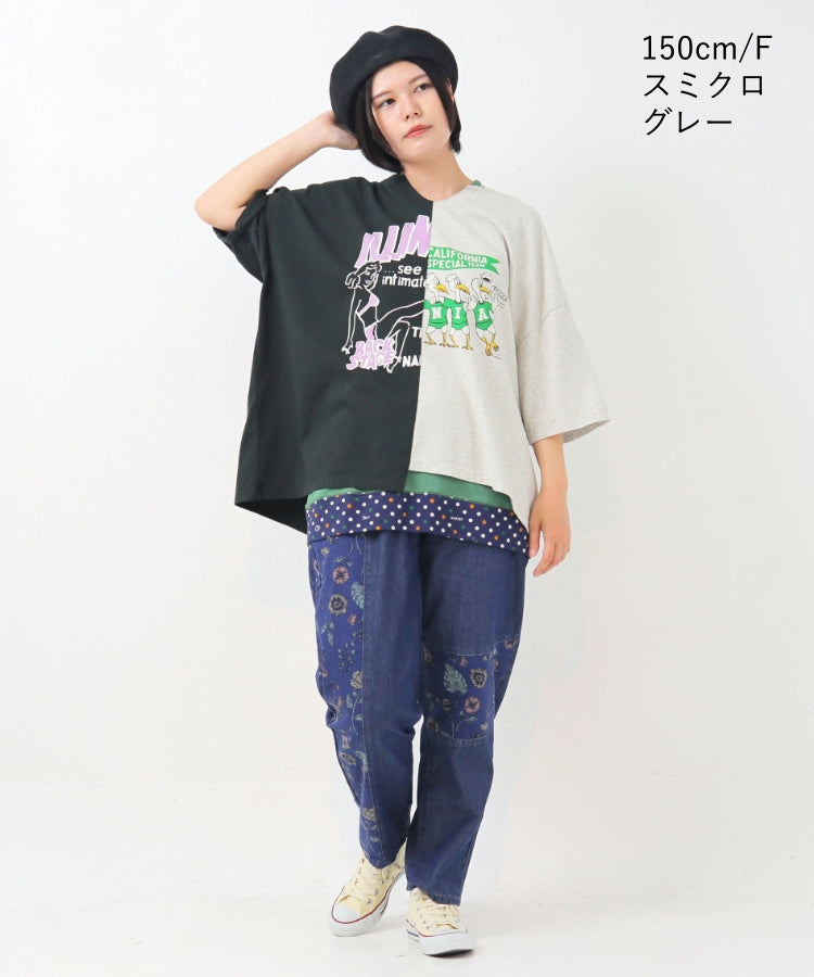 リメイク風プリントTシャツ/ 23022607