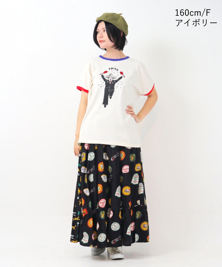 配色リンガーTシャツ/ 23032616