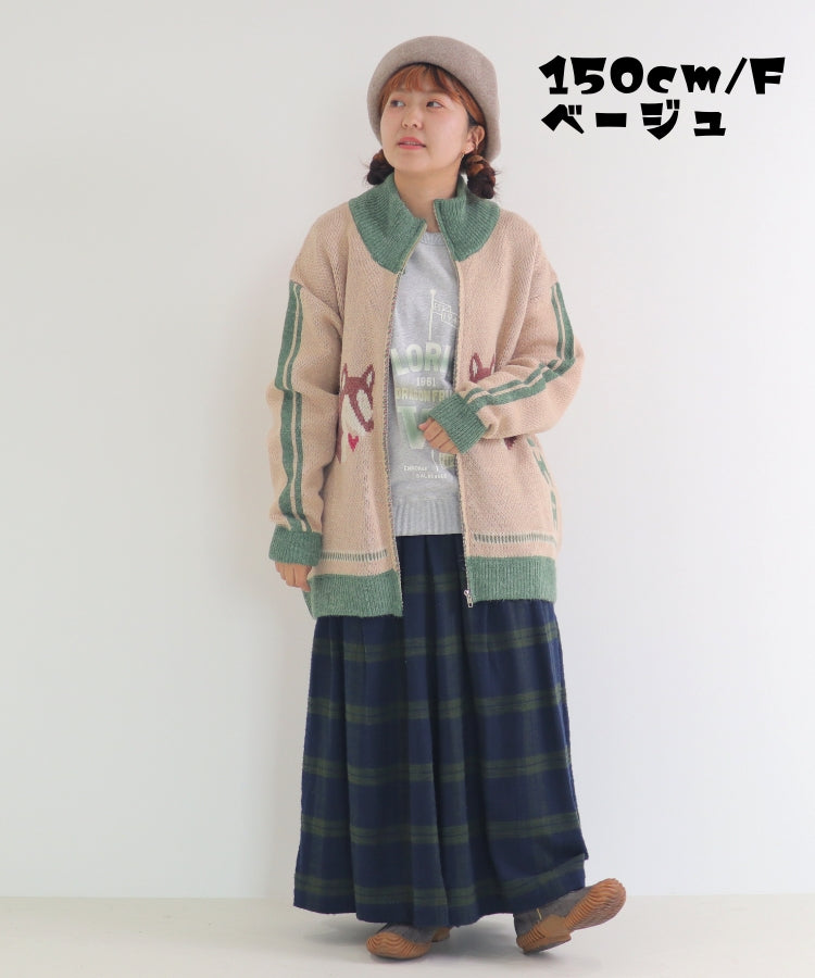 ハイネックZIPパーカー/24103621
