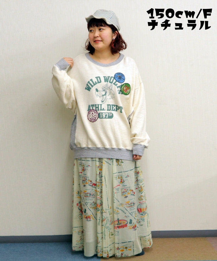【春新作】裏毛配色リブ長袖シャツ/25012601