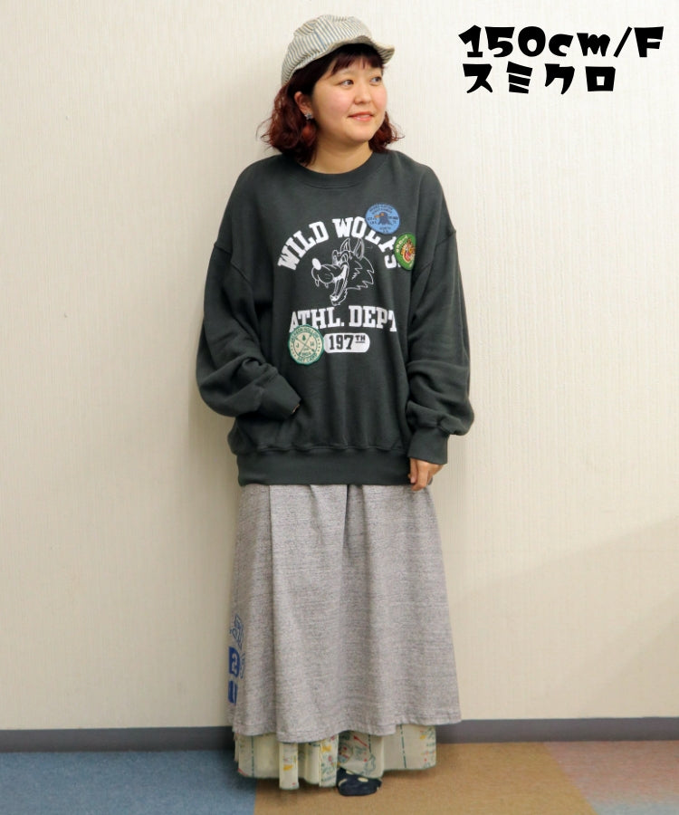 【春新作】裏毛配色リブ長袖シャツ/25012601