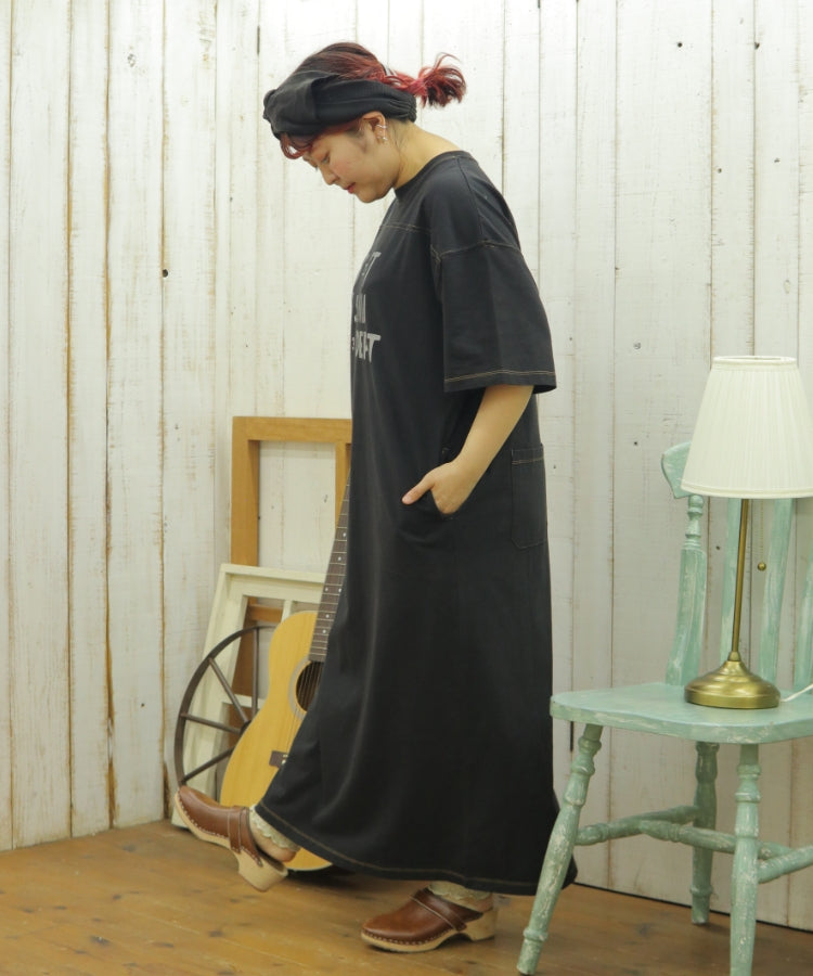 【春新作】半袖ロゴワンピース/25042314