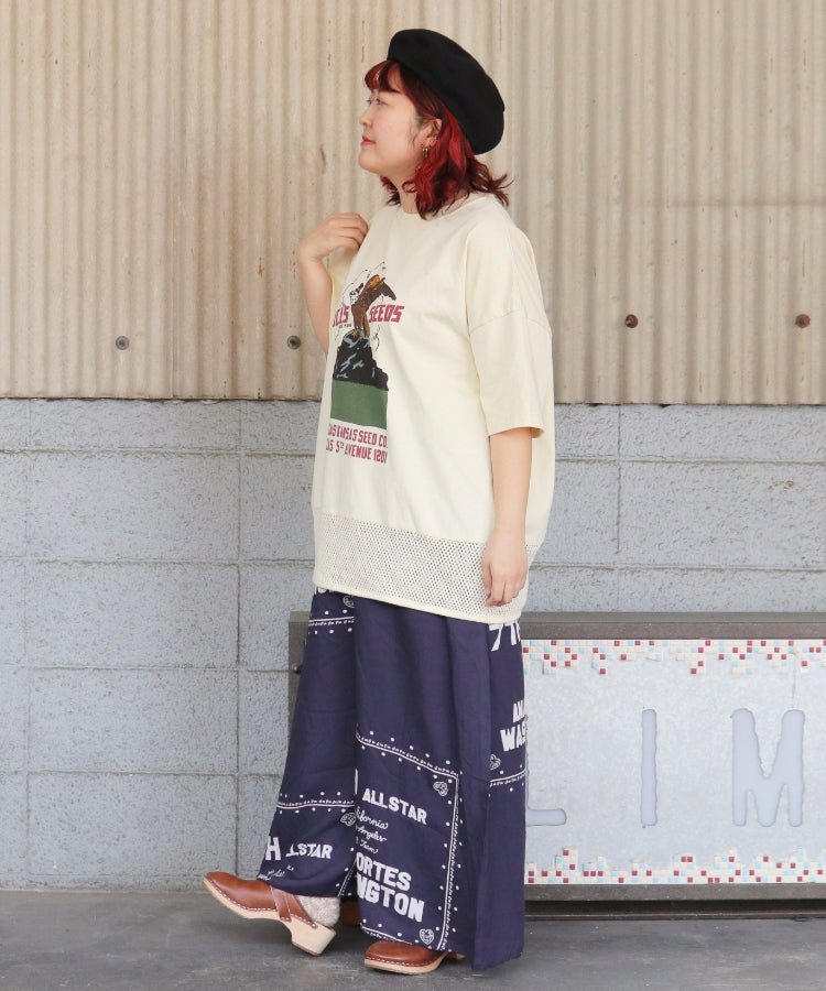 【春新作】裾メッシュTシャツ/25042610