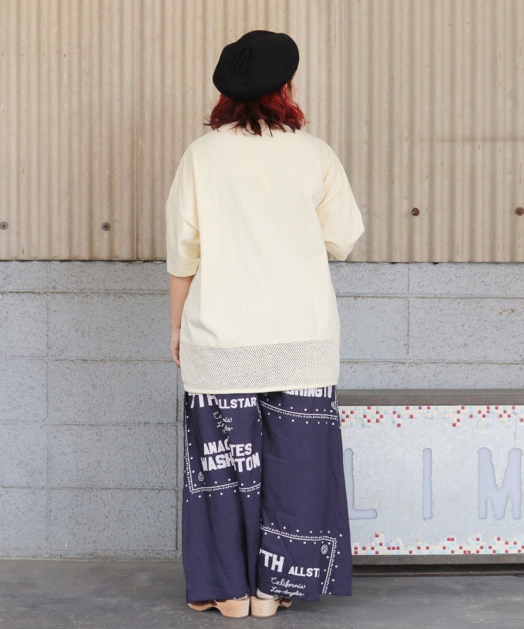 【春新作】裾メッシュTシャツ/25042610