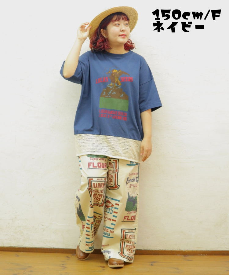 【春新作】裾メッシュTシャツ/25042610