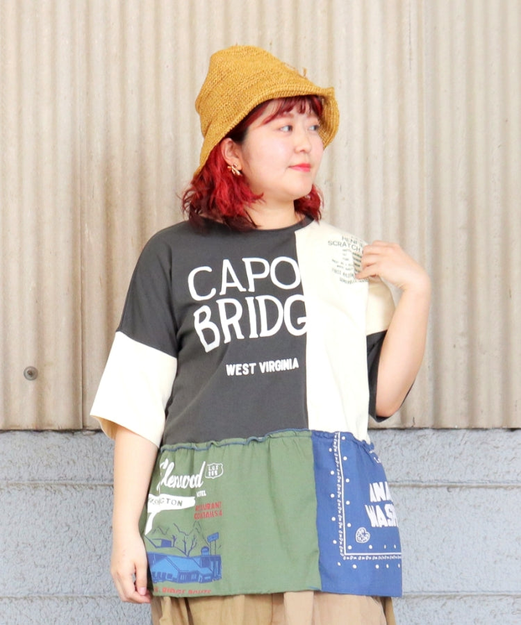 【新作】リメイク風Tシャツ/25042614