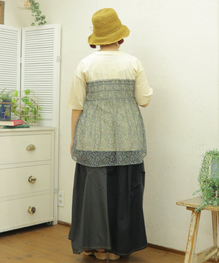 【新作】異素材ベアトップTシャツ/25052318