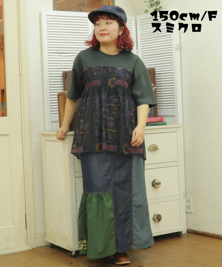 【新作】異素材ベアトップTシャツ/25052318