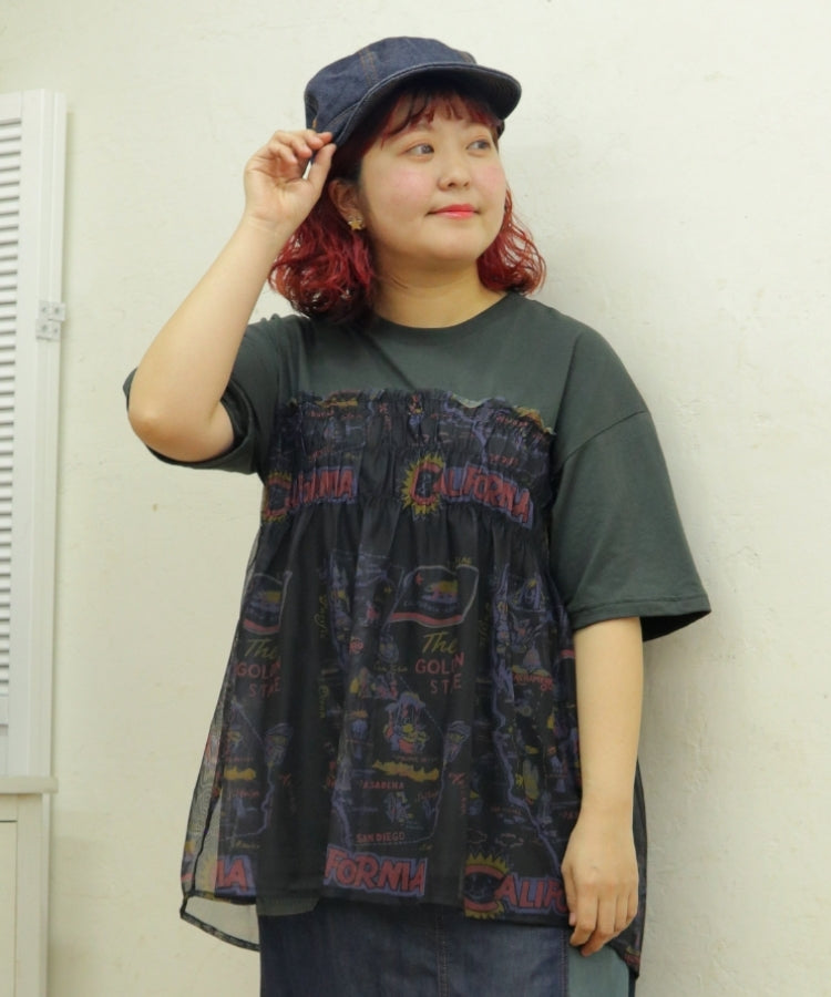 【新作】異素材ベアトップTシャツ/25052318