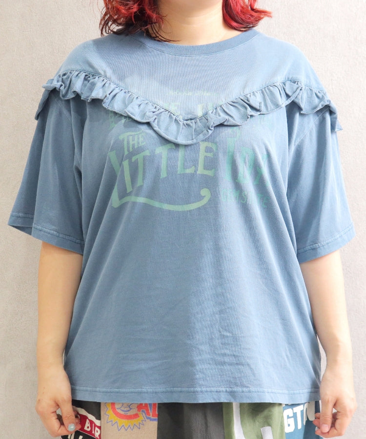 【新作】Vフリル切替Tシャツ/25052320