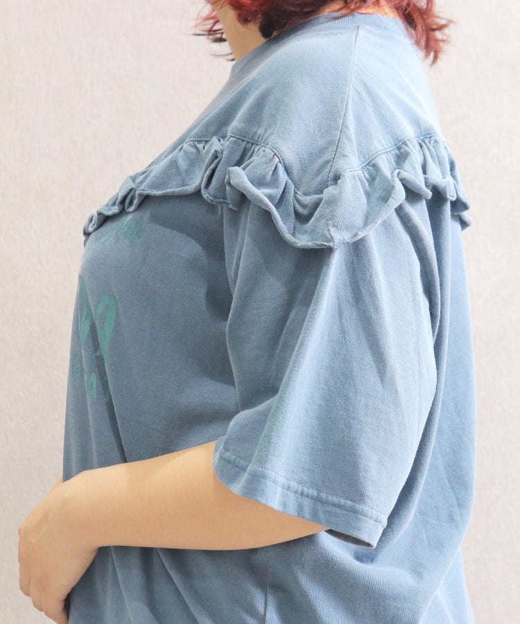【新作】Vフリル切替Tシャツ/25052320