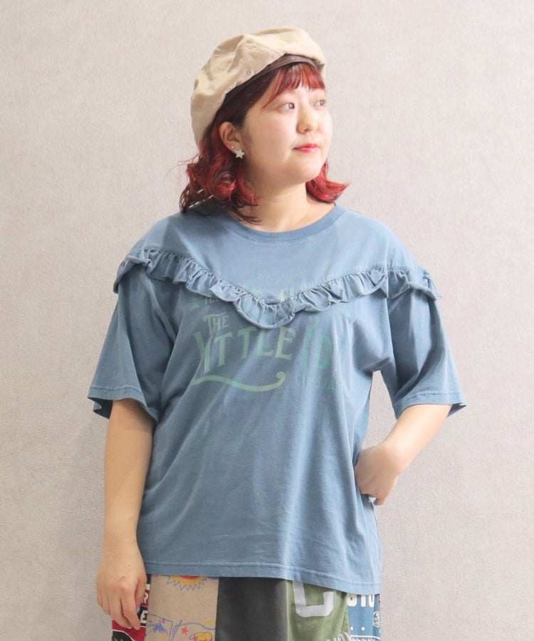 【新作】Vフリル切替Tシャツ/25052320