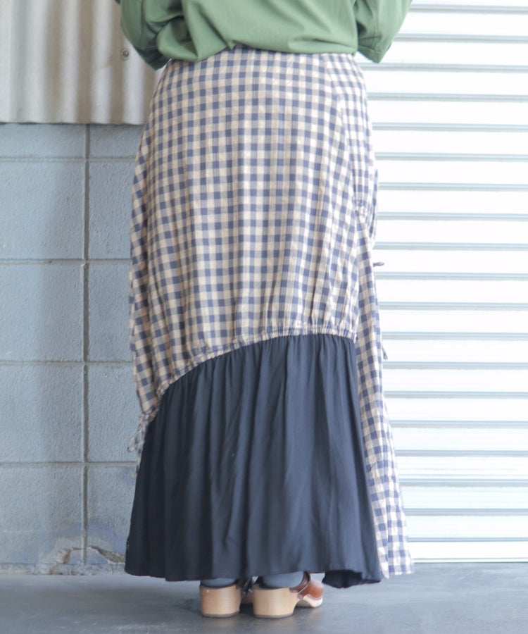 【新作】アシンメトリーリボンスカート/25054318