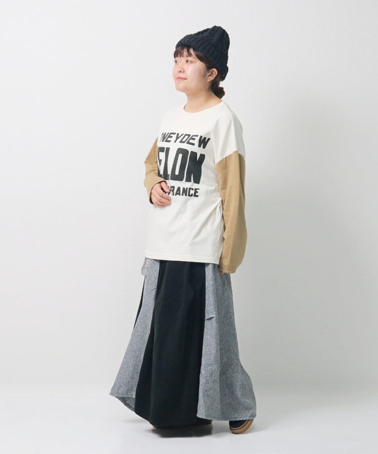【秋冬新作】ドルマン長袖ロゴTee/23082602