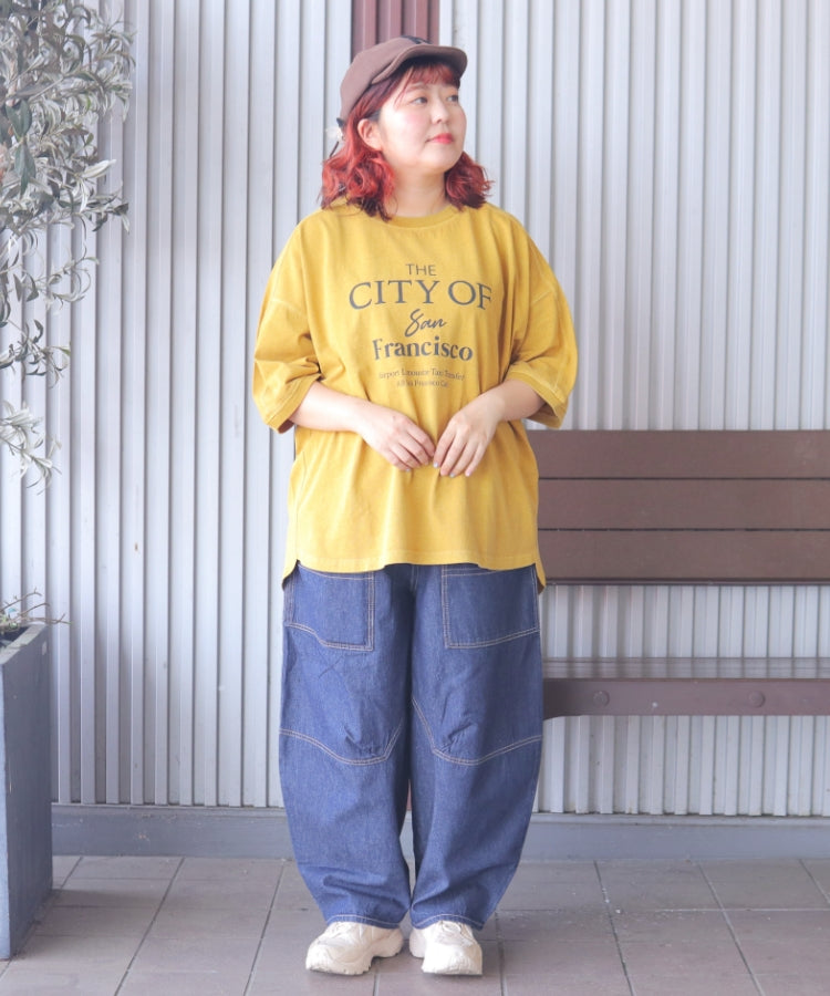 【新作】ピグメントヴィンテージ ロゴ TシャツTシャツ/ME-K51022