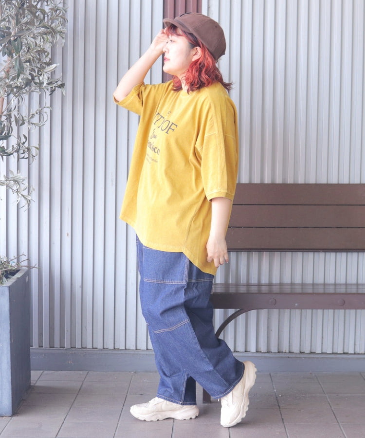 【新作】ピグメントヴィンテージ ロゴ TシャツTシャツ/ME-K51022