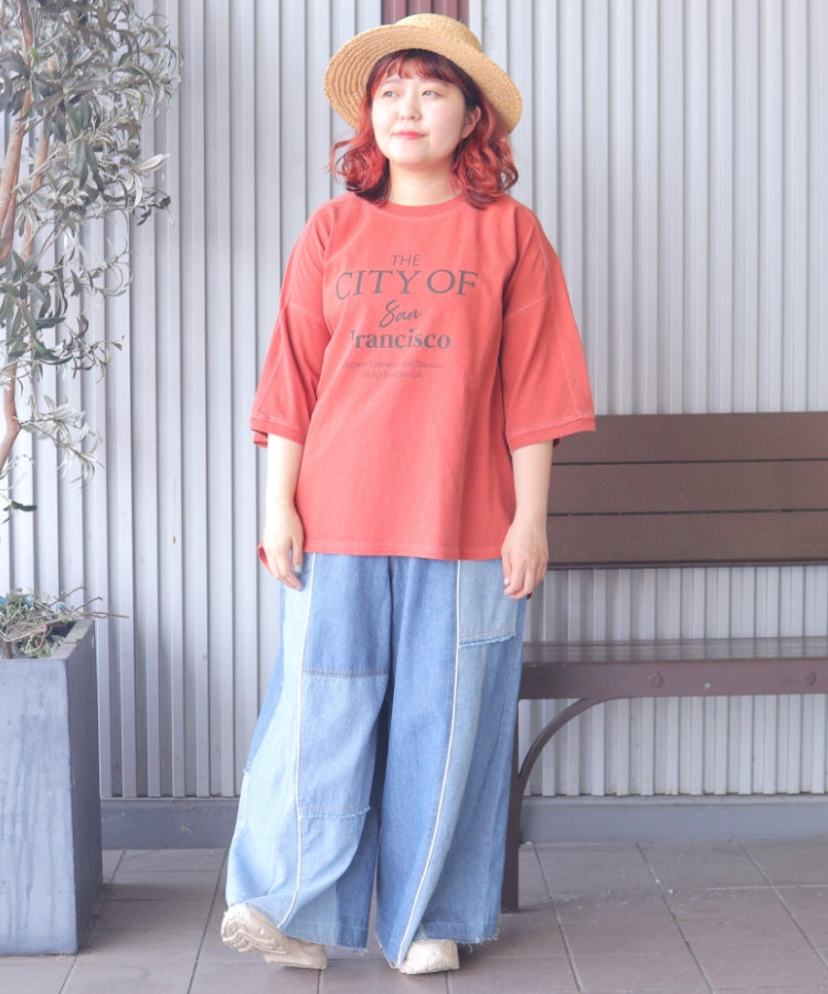 【新作】ピグメントヴィンテージ ロゴ TシャツTシャツ/ME-K51022