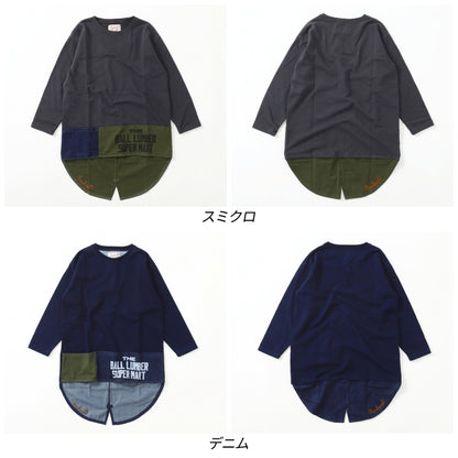 異素材 切替えプルオーバー / 23012301