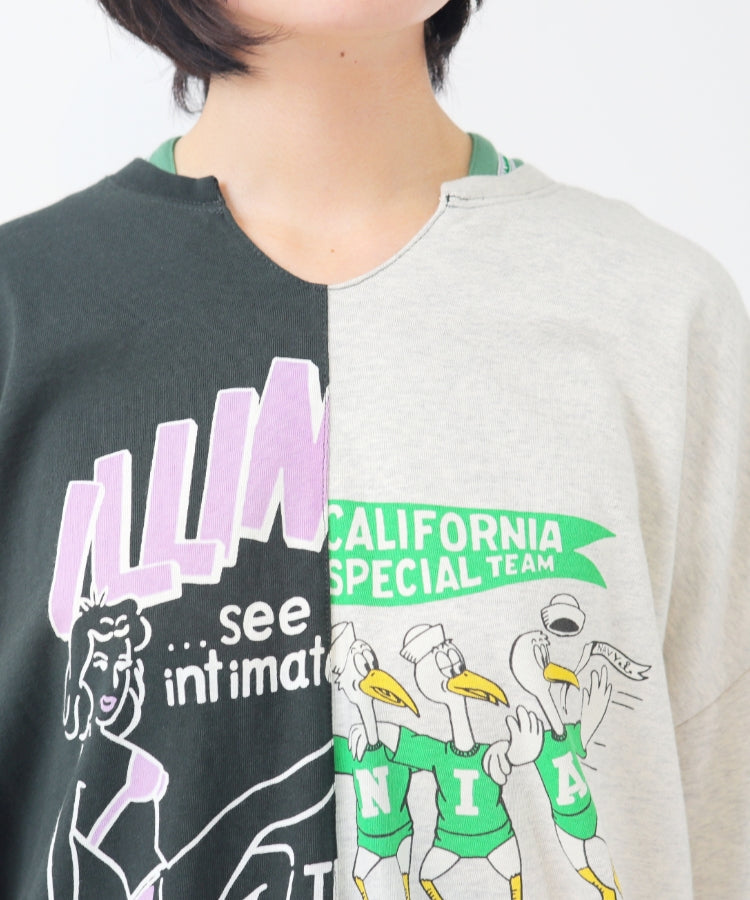 リメイク風プリントTシャツ/ 23022607