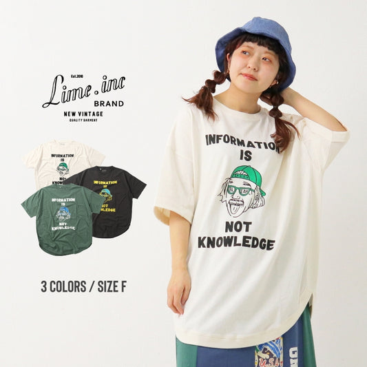 キャラプリント ラウンドヘム チュニックTシャツ / 23032613