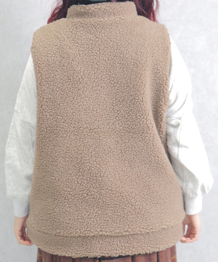 reddish brown リバーシブルベスト｜ベスト