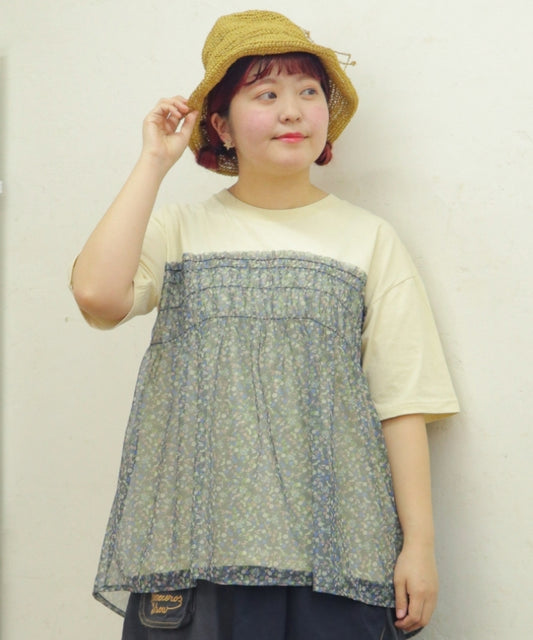 【新作】異素材ベアトップTシャツ/25052318