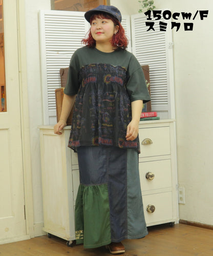【新作】異素材ベアトップTシャツ/25052318