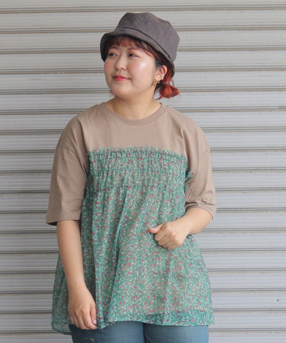 【新作】異素材ベアトップTシャツ/25052318