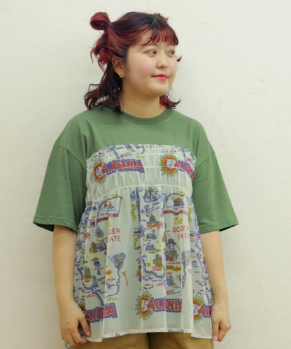【新作】異素材ベアトップTシャツ/25052318