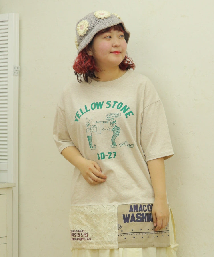 【新作】裾布帛Tシャツ/25052323