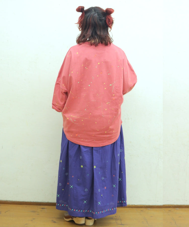 【新作】ビーズ刺繍ギャザースカート/25054311