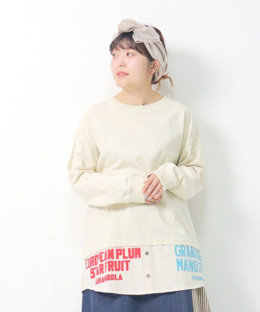 【秋冬新作】  レイヤード風ロンTee/23082605