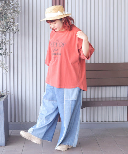 【新作】ピグメントヴィンテージ ロゴ TシャツTシャツ/ME-K51022