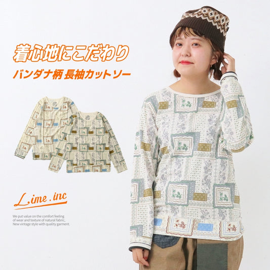 バンダナ 長袖カットソー / 22081331R