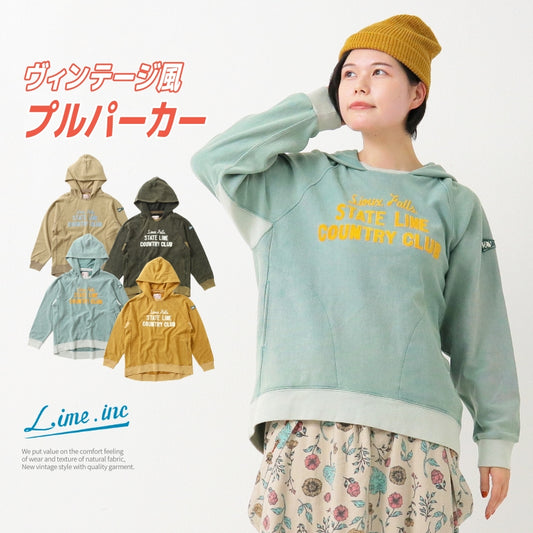 ヴィンテージ風 プルパーカー / 23012302